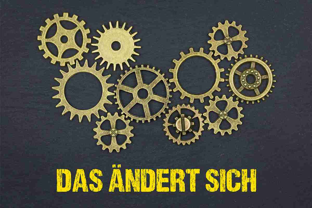 Zahnräder mit Schriftzug Das ändert sich