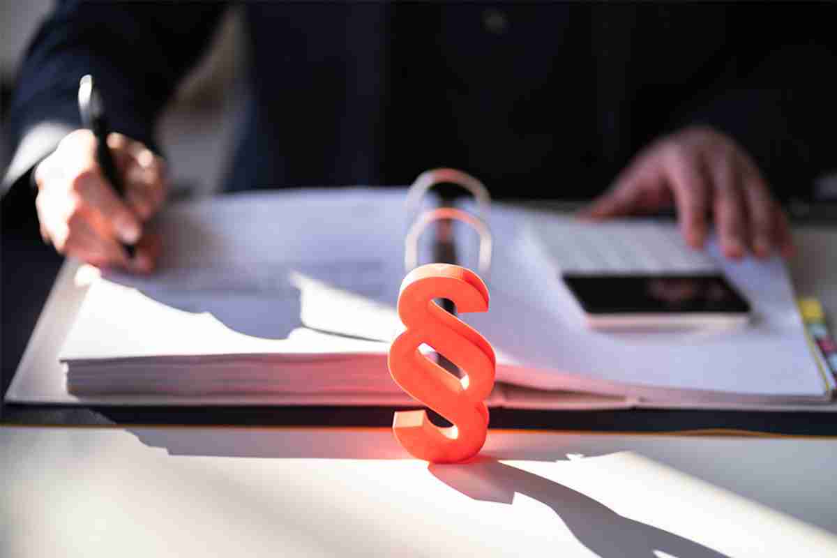 Mappe mit Paragraph Symbol